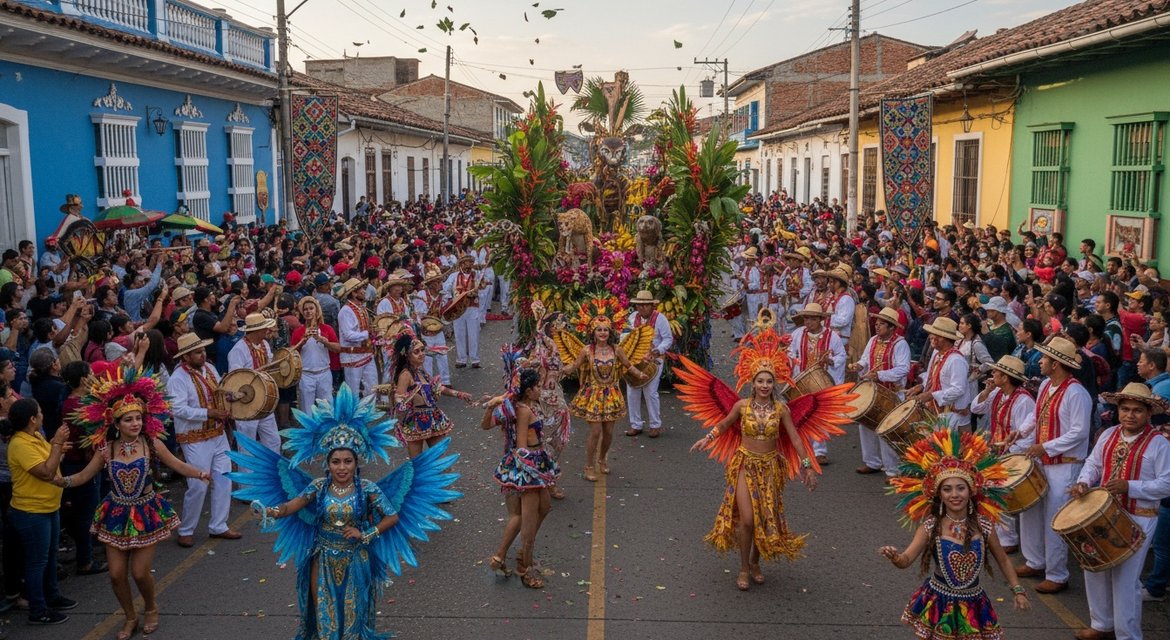 Participantes de las caravanas en las calles